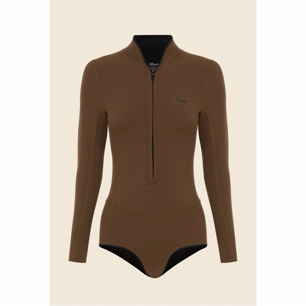 Abysse Lotte Springsuit Brown Long Sleeve Wetsuit - Picture 4 of 7